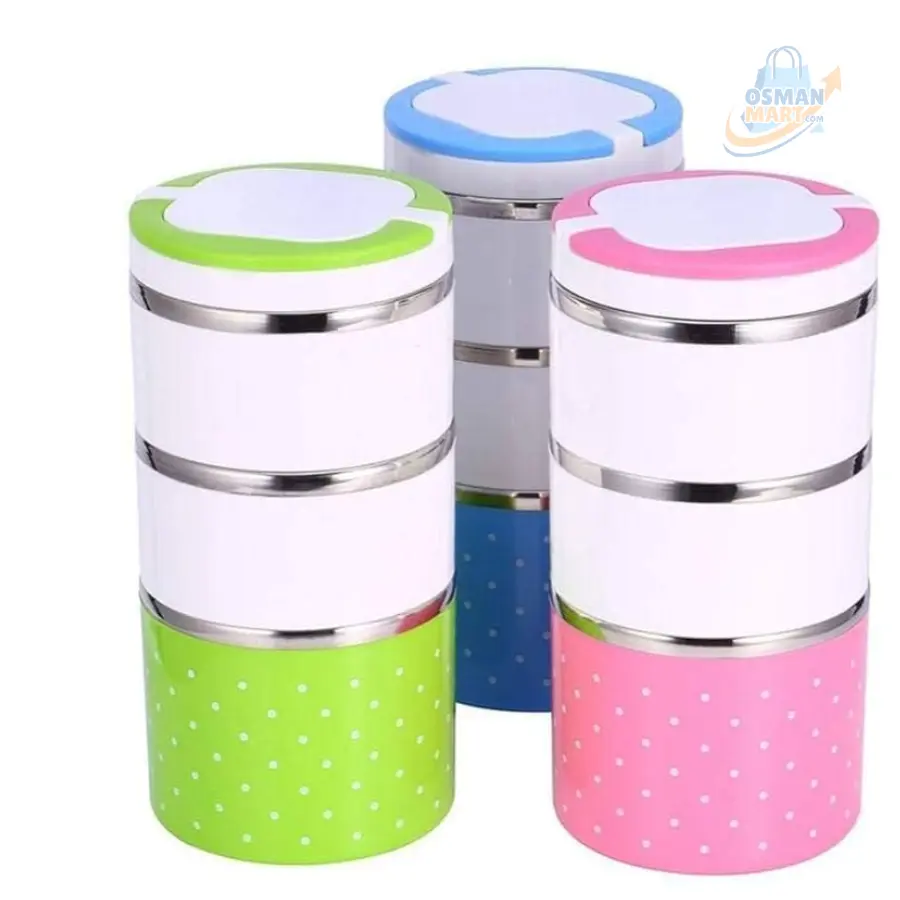 Three layer insulation lunch box 1230ml | Osman Mart