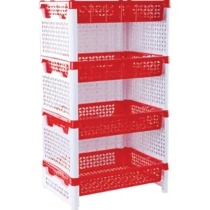 4 Step Lotus Fence Rack – Two Color | RFL Plastic Storage Organizer