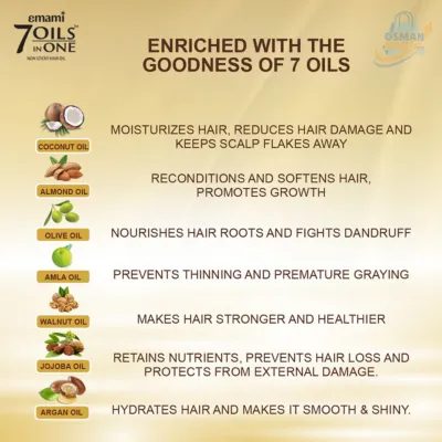 Emami 7 Oils in One Non Sticky Hair Oil - Image 3