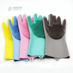 Magic Silicone Dishwashing Hand Gloves | Extra Grip, Anti-Germ & Heat Resistant Cleaning Gloves | Multi-Purpose Kitchen Use