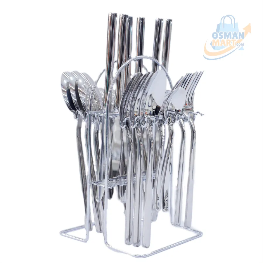 Stainless steel Cutlery set-24 Pieces -For Break fast , Lunch ,Dinner etc | Osman Mart - Image 2