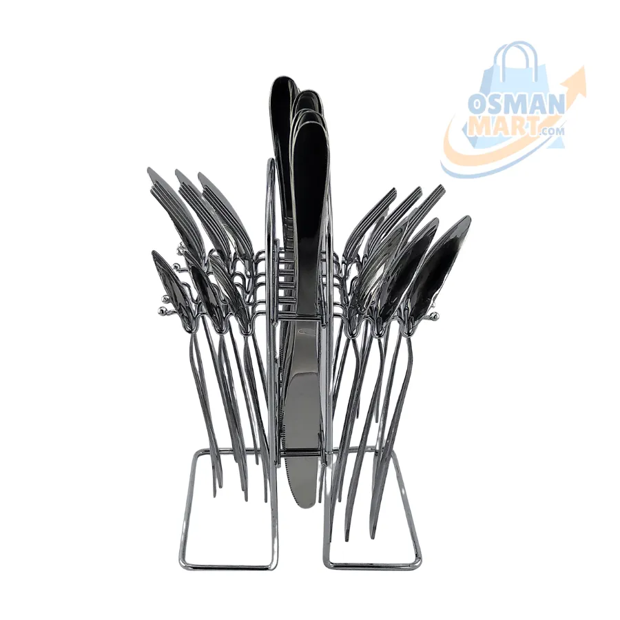 Stainless steel Cutlery set-24 Pieces -For Break fast , Lunch ,Dinner etc | Osman Mart