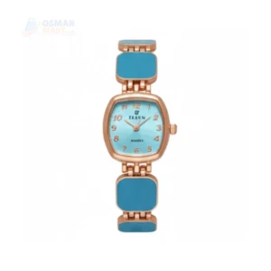 Elegant Women’s Fashion Watch – Golden with Sky blue